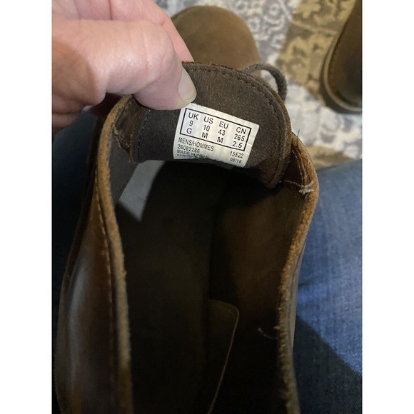 Clarks Men's Bushacre Beeswax Brown Leather Chukka Boot Size 10 - Picture 5 of 6